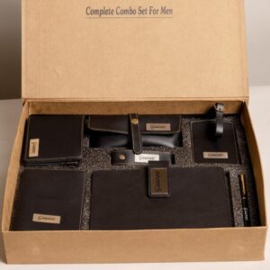 Personalized 6-in-1 Gift Combo for Men – Engraved Pen, Wallet, Keychain & Diary