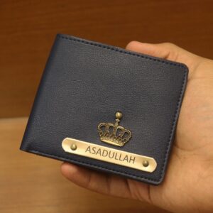 Imported Leather Wallet for Men – Personalized Name Plate & Charm